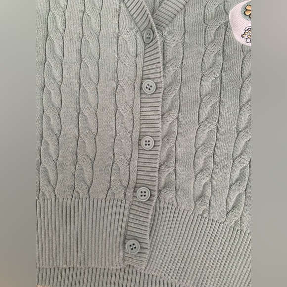 COPY - Social Scene Cottagecore Mushroom Embroidered Cable Knit Sweater Vest Si… - Picture 3 of 6